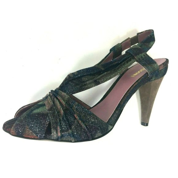Missoni Luxurious Heels Open Toe Shiny Multicolor Sandals Shoes Heels Sz 39 (8) - Picture 3 of 12